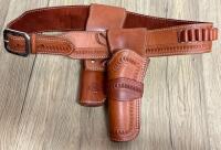 El Paso Saddlery "Vaquero" Double Western Gun Belt & Holster Rig, 5.5" Barrel, 24 Cartridge Loops - 3