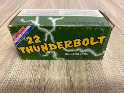 Remington .22 Thunderbolt Ammunition, Approx. 500 Rounds, 40Gr Round Nose, .22 LR, Rimfire, USA
