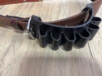 Cisco Maker Custom Leather Cartridge Belt, 13 Loops, Hand-Tooled, Adjustable Fit (shelf 13) - 2