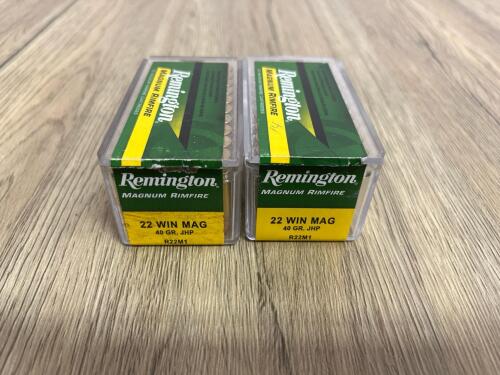 Remington .22 WMR 40gr JHP Magnum Rimfire Ammunition, Approx. 70 Rounds, Lot R22M1
