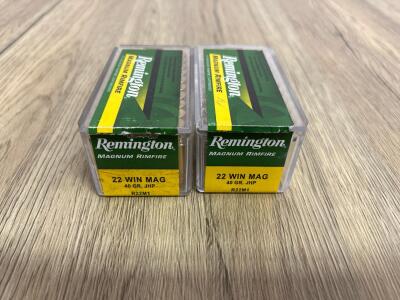 Remington .22 WMR 40gr JHP Magnum Rimfire Ammunition, Approx. 70 Rounds, Lot R22M1