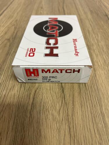 Hornady .300 PRC 225gr ELD Match Ammunition, 20 Rounds, SKU #82162