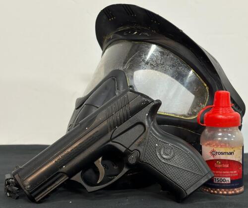 Crosman Phantom CO2 .177 BB Air Pistol, 15rd Mag, Mask & Copperhead BBs, Up to 480 FPS (FL 4)