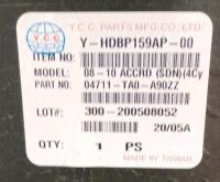 Honda Accord 2008-2010 Front Bumper Cover, 4-Cylinder Sedan, Aftermarket, Black - 5