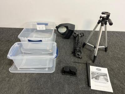 Austin & Halleck .45 Cal Speedloaders, T-Handle Wrench, Magnifying Lamp, Tripod, Storage Bins (#2)