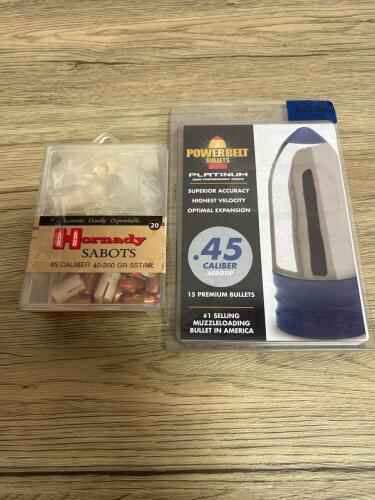 Hornady .45 Cal 200gr SST/ML Sabots (20ct) & PowerBelt Platinum .45 Cal 223gr AeroTip Bullets (15ct)