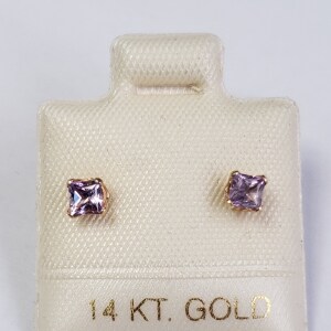 $160 14K Amethyst Earrings