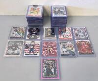 Large Football Card Lot, Mosaic, Optic, Prizm, Topps; Inserts, Rookies And Parallels&ndash; 80+ Sleeved Cards