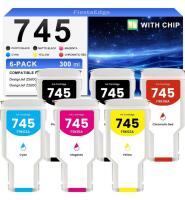 HP 745 Ink Cartridge Set &ndash; 6 Colors, 300ml Each, Compatible with DesignJet Z2600/Z5600 $185.99