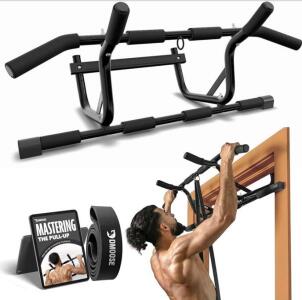 DMoose Doorway Pull-Up Bar, 250 lbs Capacity, Multi-Grip Positions, No-Drill Installation