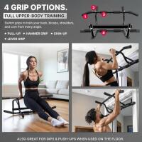 DMoose Doorway Pull-Up Bar, 250 lbs Capacity, Multi-Grip Positions, No-Drill Installation - 4