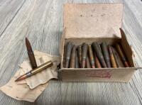 British 1932 7.92x57mm Mauser FMJ Ammo, 15 Rounds, "7.92 MM 32" Headstamp, Military Surplus