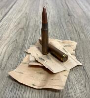 British 1932 7.92x57mm Mauser FMJ Ammo, 15 Rounds, "7.92 MM 32" Headstamp, Military Surplus - 2