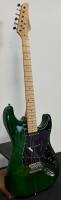 Glarry GST Electric Guitar, Pearlescent Green Finish, 3 Single-Coil Pickups, Tremolo Bridge (FL 1) - 2