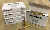 Wolf WM193 5.56x45mm NATO 55 Grain FMJ Ball, 100 Rounds, Brass Case - 2