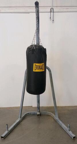 Everlast Heavy Bag Punching Bag with Steel Stand, 70 lb Bag, 80" Height, Freestanding System