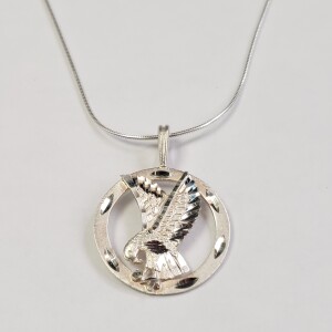 $80 Silver Eagle 18" Necklace