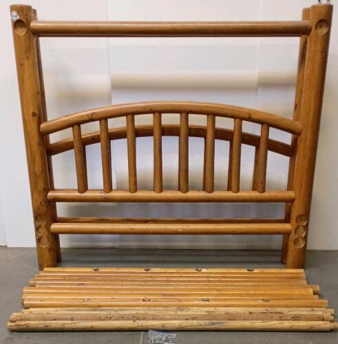 Rail Tees Rustic Log Bed Frame With Headboard And Footboard