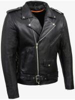 Milwaukee Leather SH-1011 Classic Brando Black Motorcycle Jacket 2XL, Cowhide, Zip-Out Liner