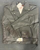 Milwaukee Leather SH-1011 Classic Brando Black Motorcycle Jacket 2XL, Cowhide, Zip-Out Liner - 6
