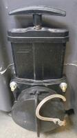 28-Gallon Portable RV Waste Holding Tank, Heavy-Duty Polyethylene, Manual Blade Valve, Large Wheels - 6
