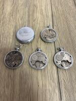 Antique Swiss Pocket Watch Movements Lot &ndash; Mechanical, 1855877 Serial, Engraved Case, Parts/Repair