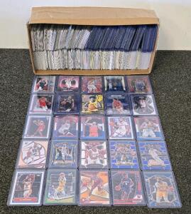 Large Modern NBA Trading Cards Lot, 700+ Cards, Prizm, Select, Rookie, Stars, Parallels, Boxed, (Shelf 3)