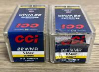 CCI .22 WMR V-Max 30 gr Polymer Tip Varmint Ammunition, 2200 fps, 2 Boxes Approx. 100 Rounds