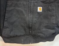 Carhartt J130-M XL Black Insulated Hooded Work Jacket, Loose Fit, Made in India, Quilted Lining (FL 4) - 2