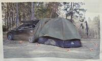 Wildfinder Car Rear Soft Tent ZW-01020225 8x8x6.9 ft, Fits SUVs/Minivans, Olive, Full Kit - 2