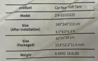 Wildfinder Car Rear Soft Tent ZW-01020225 8x8x6.9 ft, Fits SUVs/Minivans, Olive, Full Kit - 4