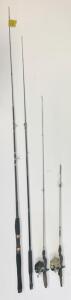 Vintage Zebco 202 & 404 Spincast Rod & Reel Combos, Martin 3-316 8' Fly Rod, FPS-D22G Rod