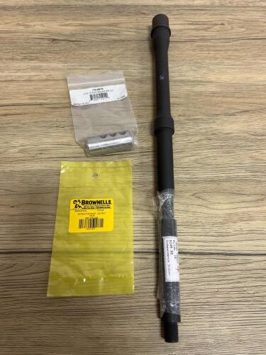 16" AR-15 Rifle Barrel Assembly .223/5.56, 3-Port Muzzle Brake, Brownells Extractor Rivet (shelf 10)