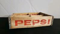 (2) Antique 18" x 12" Woown Coca-Cola And Pepsi Bottle Boxes Shelf-3 - 2