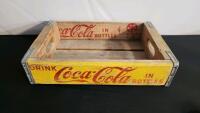 (2) Antique 18" x 12" Woown Coca-Cola And Pepsi Bottle Boxes Shelf-3 - 4