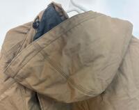 Carhartt Loose Fit Insulated Hooded Work Jacket Brown 2XL Tall Men's OJ2207-M Quilted Lined - 5