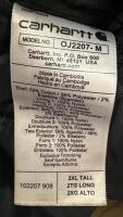 Carhartt Loose Fit Insulated Hooded Work Jacket Brown 2XL Tall Men's OJ2207-M Quilted Lined - 7