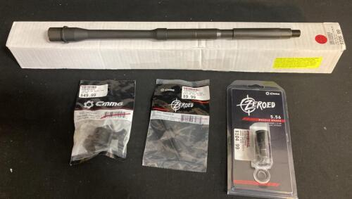 CMMG 16" M4 5.56 NATO AR-15 Barrel Kit w/ .936 Gas Block, Zeroed Muzzle Brake, Port Cover, USA (9)