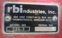 RBI Hawk 220-3 Precision Scroll Saw, 20" Throat, Tilting Table, Heavy Duty Stand, Serial #7669 - 5