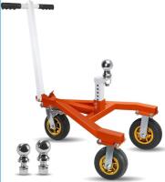 Heavy-Duty Manual Trailer Dolly, 3500 lb Tongue, 2"/2-5/16" Hitch, 4 Wheels, Adjustable Height (5000 FL shelf)
