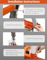 Heavy-Duty Manual Trailer Dolly, 3500 lb Tongue, 2"/2-5/16" Hitch, 4 Wheels, Adjustable Height (5000 FL shelf) - 7