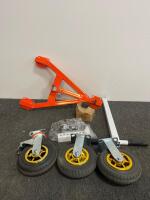Heavy-Duty Manual Trailer Dolly, 3500 lb Tongue, 2"/2-5/16" Hitch, 4 Wheels, Adjustable Height (5000 FL shelf) - 8