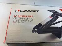 Lippert 24" Scissor Jack, Model 285325, 5,000 lbs Capacity, Heavy-Gauge Steel, Black Powder-Coated Finish - 2