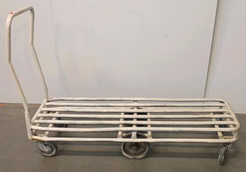 Industrial Platform Cart, 3,600 lb Capacity, Steel Slat Deck, 6-Wheel Design