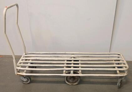 Industrial Platform Cart, 3,600 lb Capacity, Steel Slat Deck, 6-Wheel Design