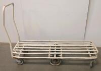 Industrial Platform Cart, 3,600 lb Capacity, Steel Slat Deck, 6-Wheel Design