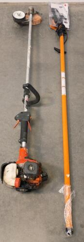 Echo Gas String Trimmer/Brush Cutter With Metal Blade & 12Ft Manual Pole Pruner/Saw Combo