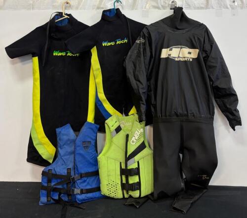 Cypress Gardens Adult Life Vest, O'Neill Child Life Vest, Wave Tech Wetsuits, HO Sports Drysuit (FL 4)