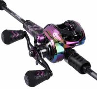 (2) ONE BASS Right Hand Baitcasting Combos, 6.5 ft, 7.3:1 Gear Ratio, 9+1 Bearings (FL 5) - 7