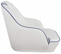 (2) MSC Pontoon Boat Bucket Seats, White/Blue - 5